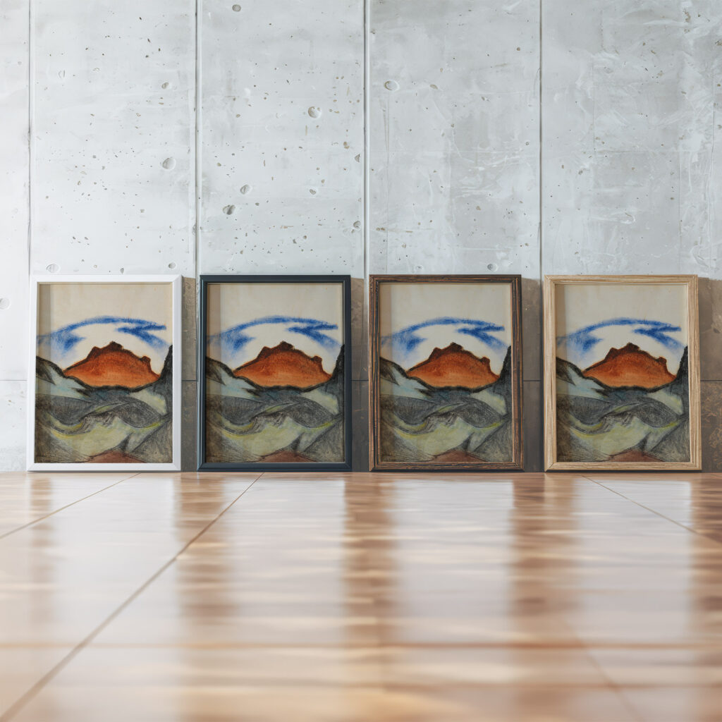 Ohne Titel Berglandschaft 1930 Fritz Stuckenberg framed posters mockup