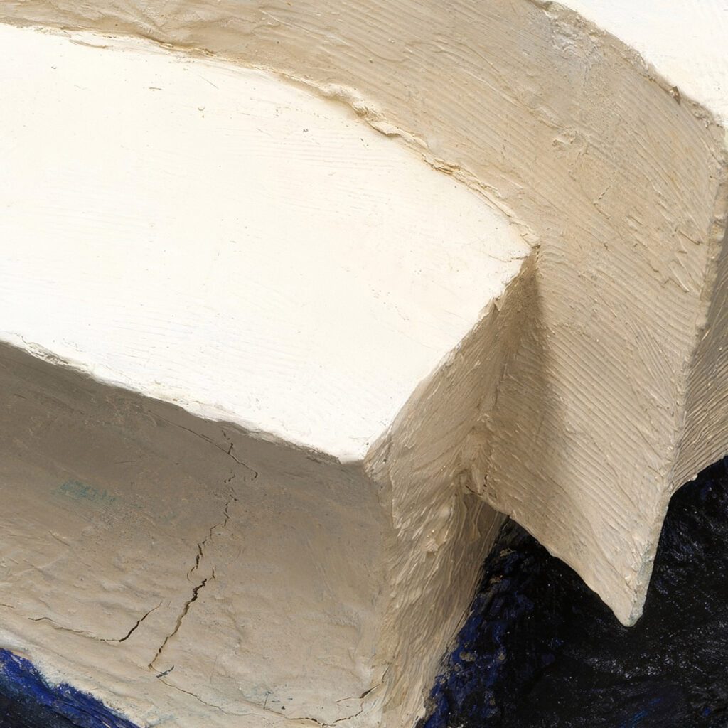 Ohne Titel Bewegtes Weiss auf Blau und Gelb 1944 Kurt Schwitters 8 mockup