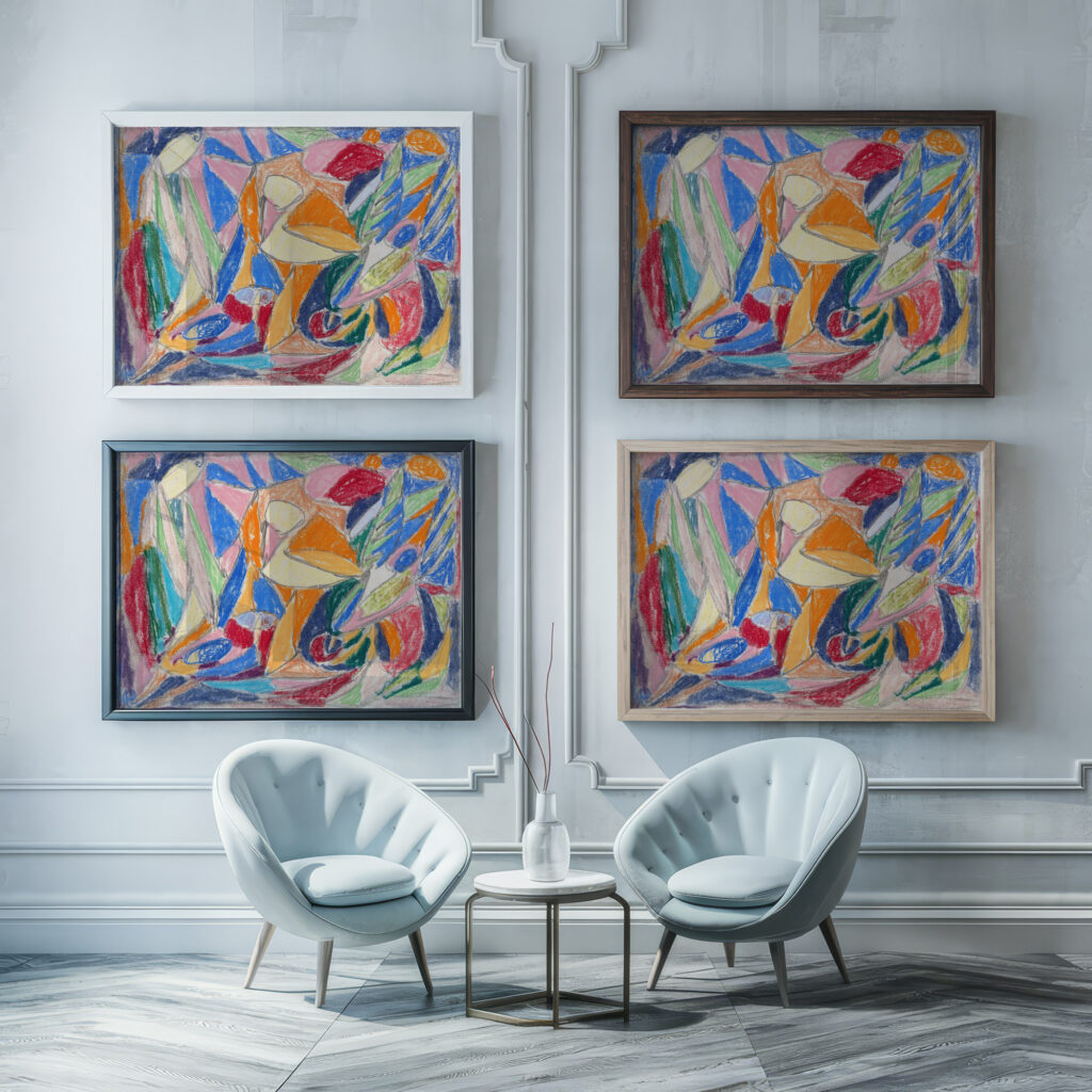 Ohne Titel Ca. 1930 Adolf Holzel framed posters mockup