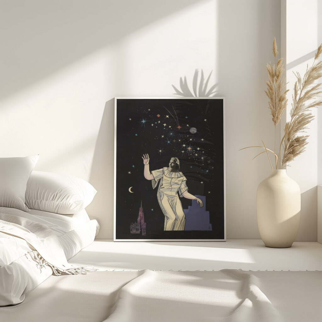 Ohne Titel Collage Frau Gestirne Stephansdom 1942 Karl Wiener 4 mockup