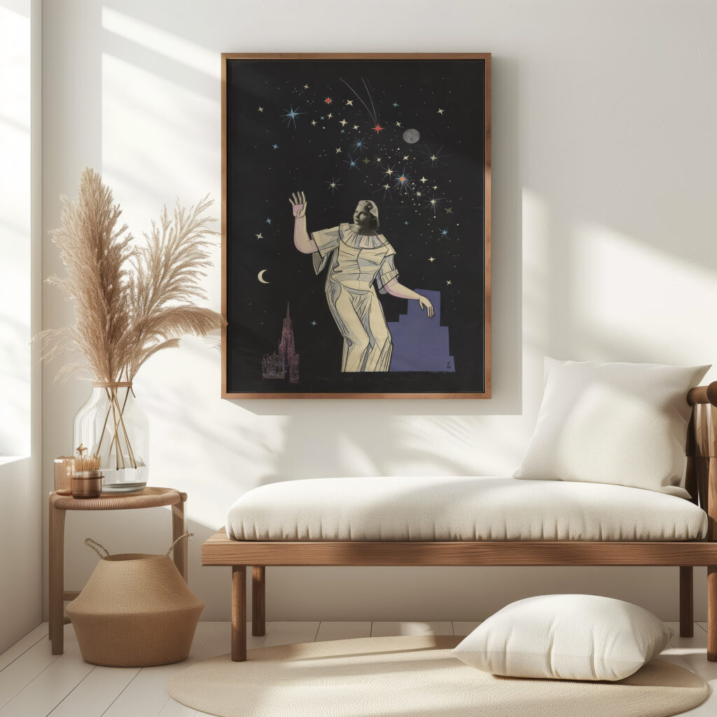 Ohne Titel Collage Frau Gestirne Stephansdom 1942 Karl Wiener 5 mockup