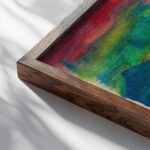 Ohne Titel Collage around 1939 Karl Wiener close up dark wood mockup