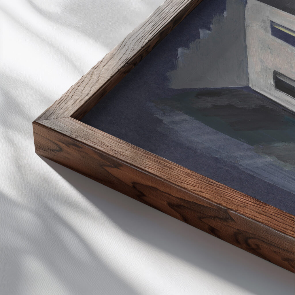 Ohne Titel Figurenstudie II around 1932 Karl Wiener close up dark wood mockup