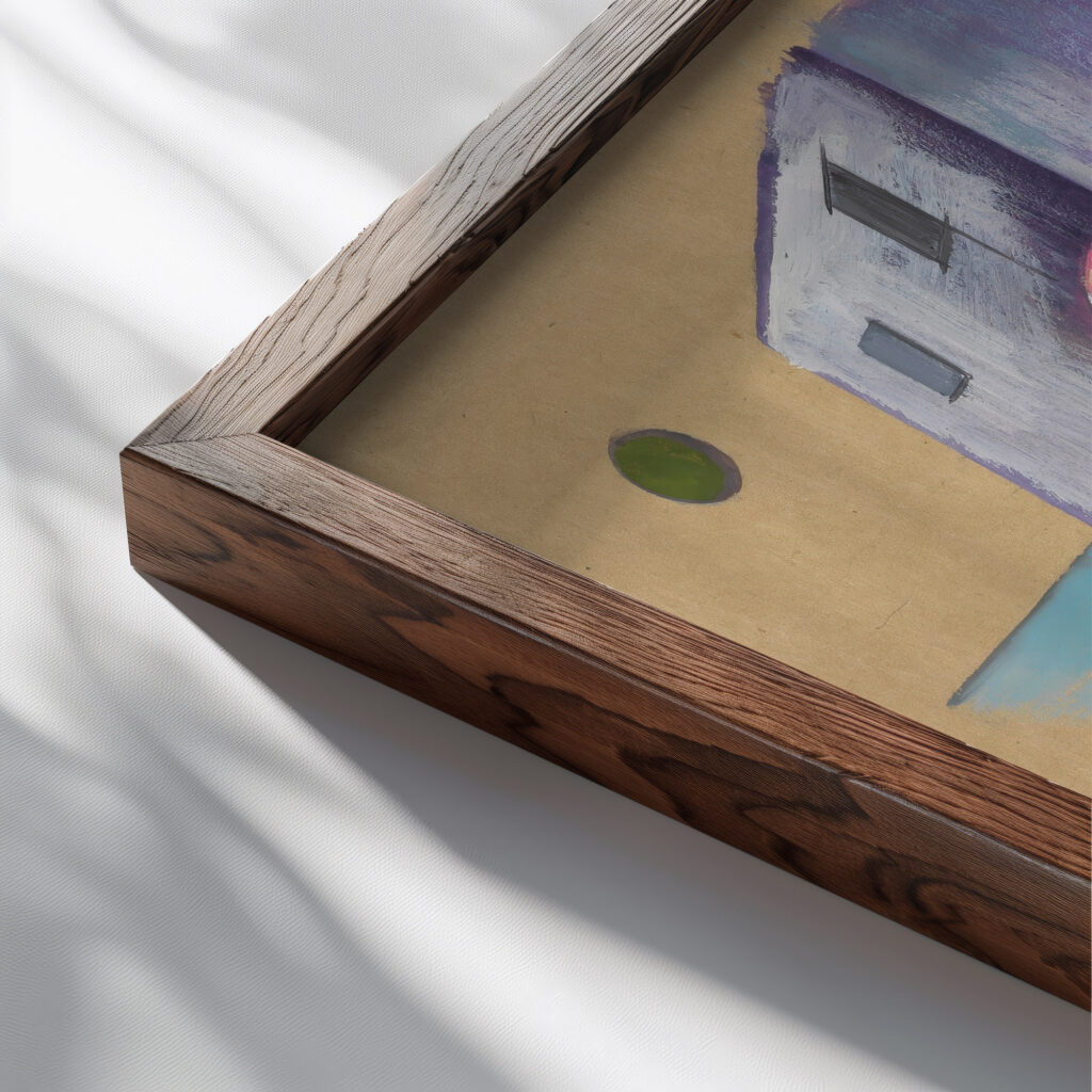 Ohne Titel Figurenstudie around 1932 Karl Wiener close up dark wood mockup