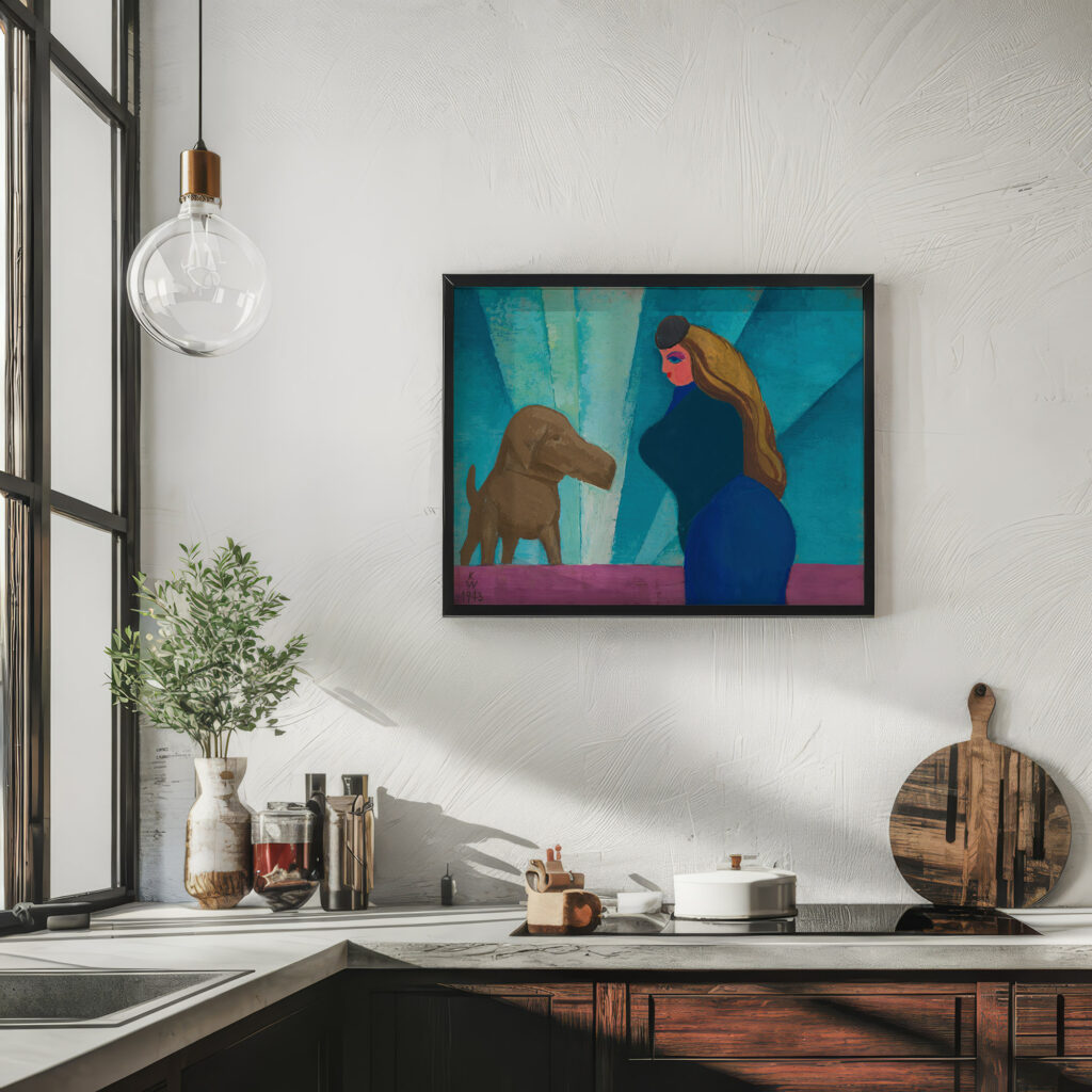 Ohne Titel Frau und Hund 1943 Karl Wiener 6 mockup