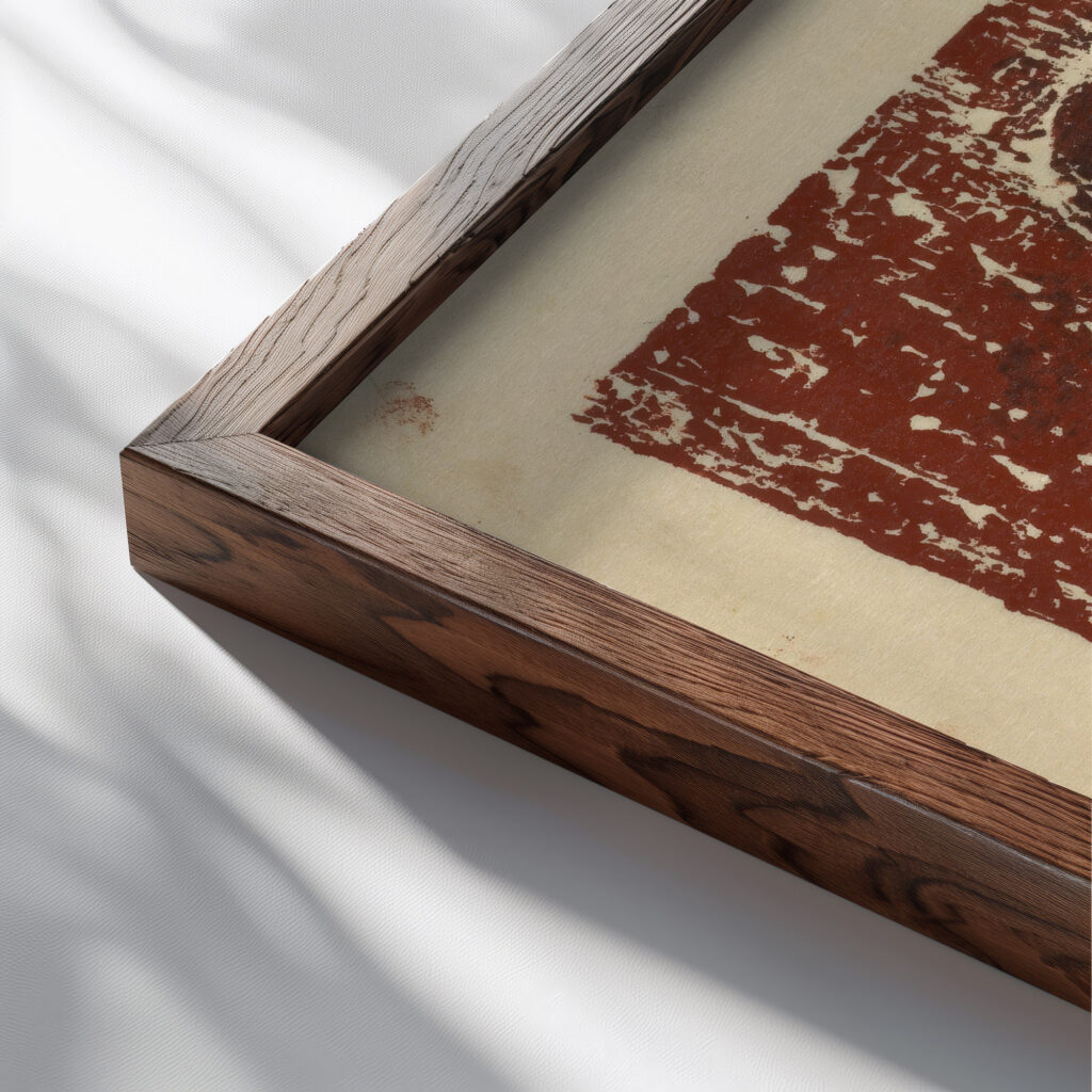 Ohne Titel Frauenfigur II around 1930 Karl Wiener close up dark wood mockup