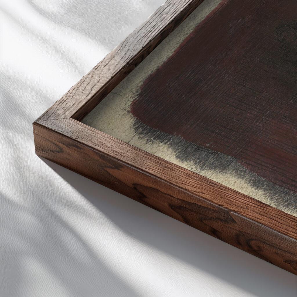 Ohne Titel Frauenfigur around 1928 Karl Wiener close up dark wood mockup