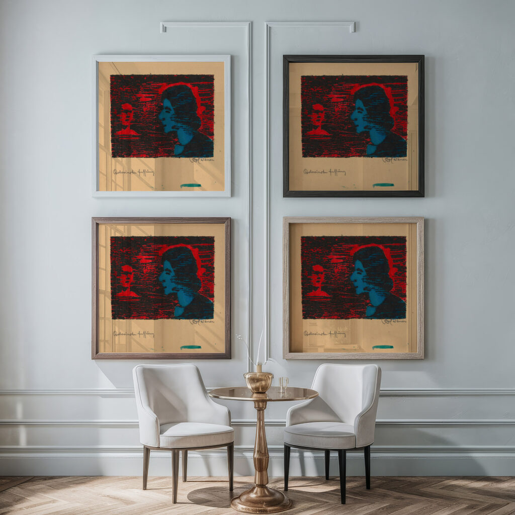 Ohne Titel Frauenportrat around 1930 Karl Wiener framed posters mockup