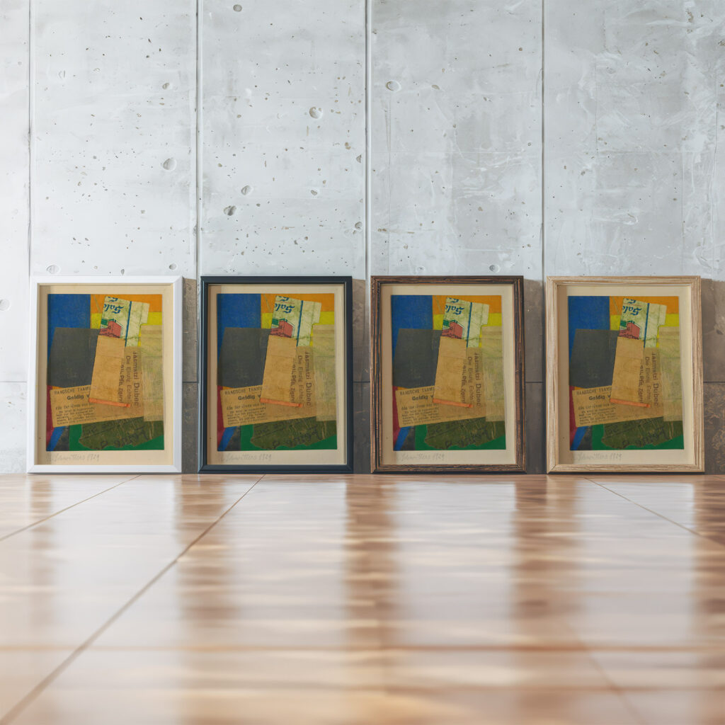 Ohne Titel Geldig 1929 Kurt Schwitters framed posters mockup Ohne Titel Geldig 1929 Kurt Schwitters framed posters mockup