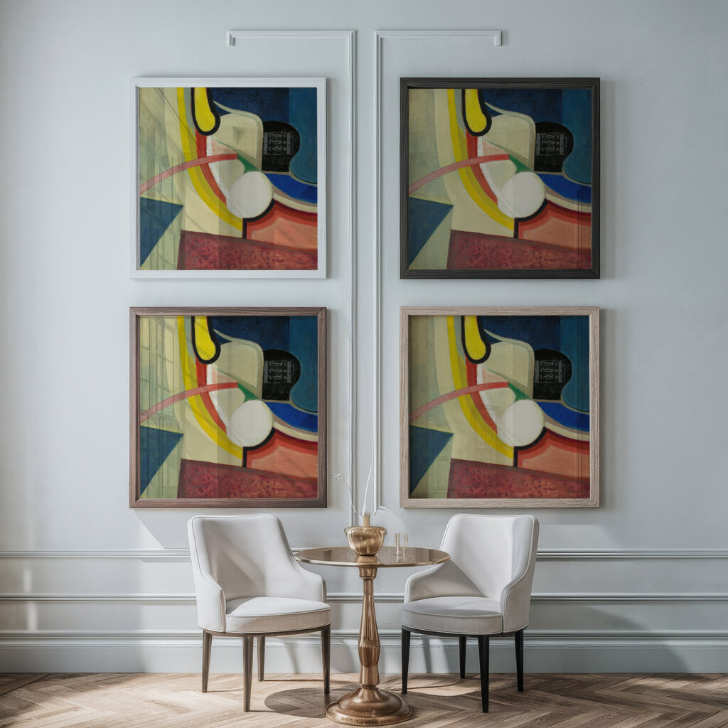 Ohne Titel Gute Laune circa 1945 Kurt Schwitters framed posters mockup