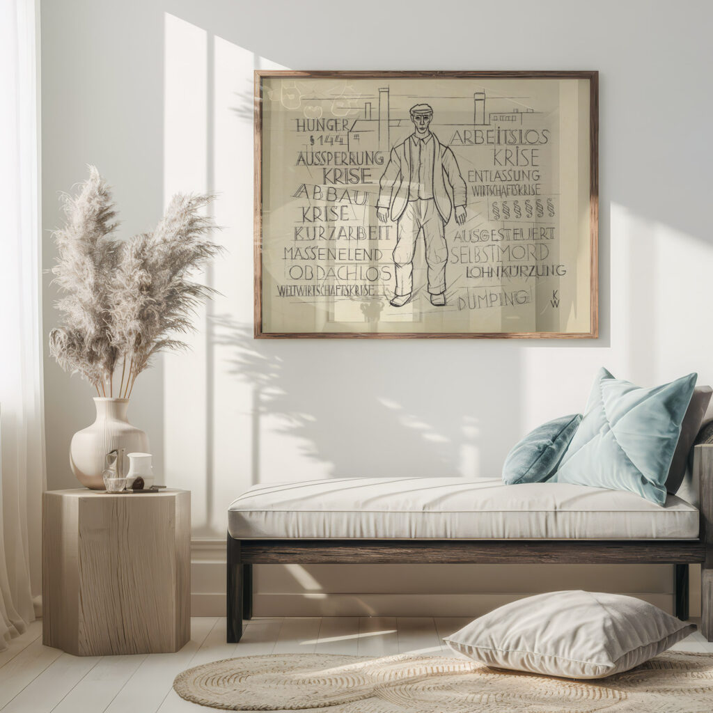 Ohne Titel Hunger Weltwirtschaftskrise Arbeitslos … around 1933 Karl Wiener 5 mockup