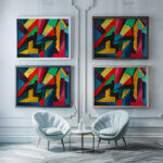 Ohne Titel II around 1928 Karl Wiener framed posters mockup