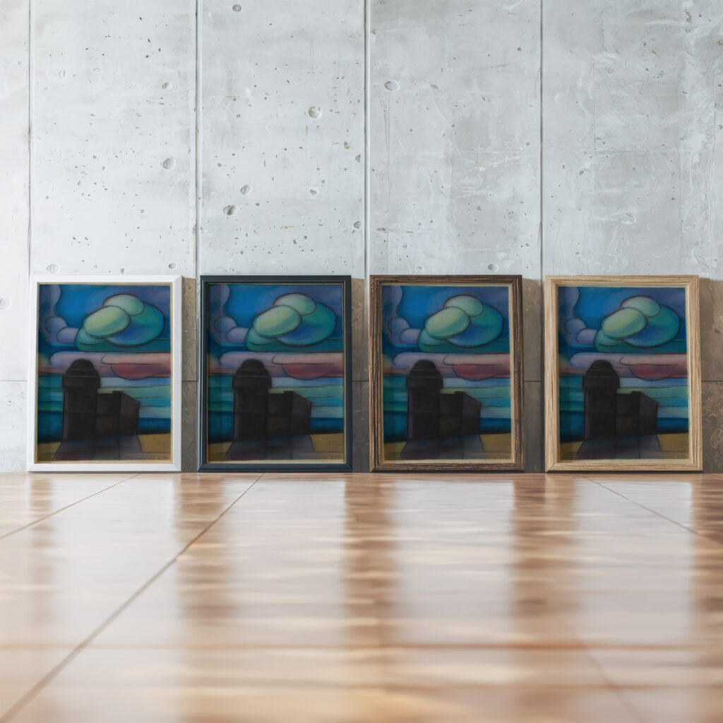 Ohne Titel III around 1940 Karl Wiener framed posters mockup