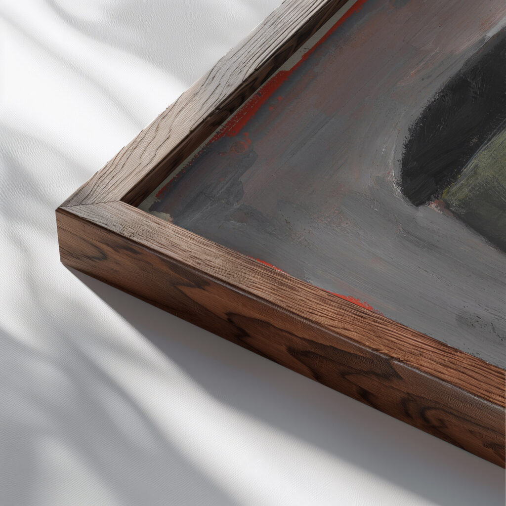 Ohne Titel IV around 1932 Karl Wiener close up dark wood mockup