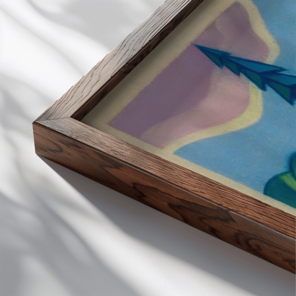 Ohne Titel IV around 1940 Karl Wiener close up dark wood mockup