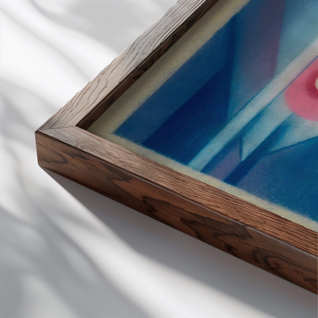 Ohne Titel Portrat around 1940 Karl Wiener close up dark wood mockup