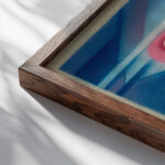 Ohne Titel Portrat around 1940 Karl Wiener close up dark wood mockup