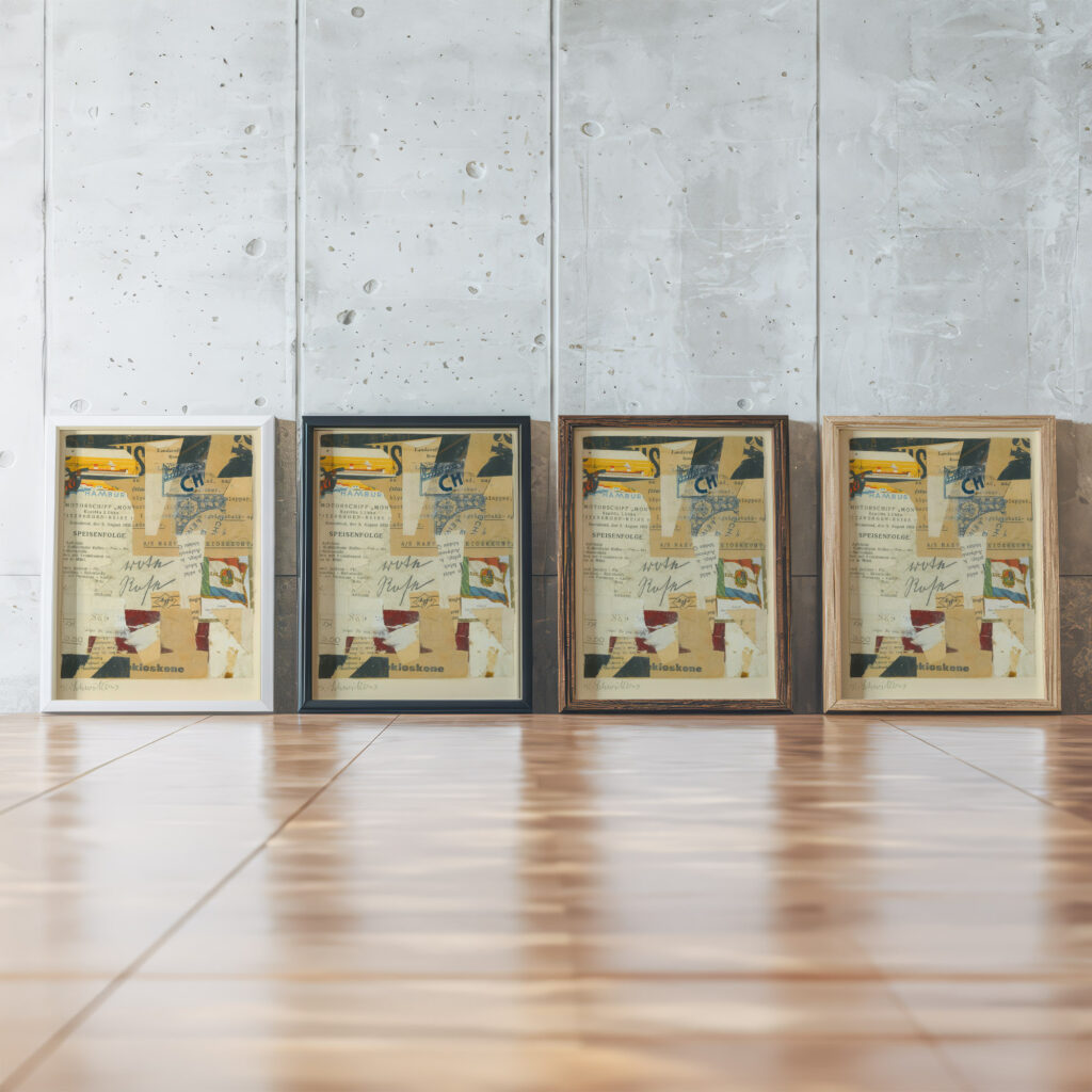 Ohne Titel Rote Rose 1933 34 Kurt Schwitters framed posters mockup