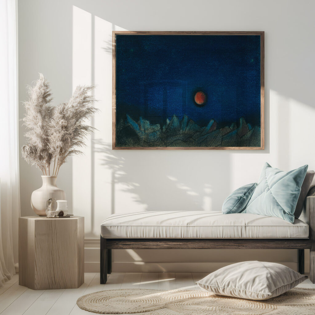 Ohne Titel Roter Mond uber Trummerlandschaft 1942 Karl Wiener 5 mockup