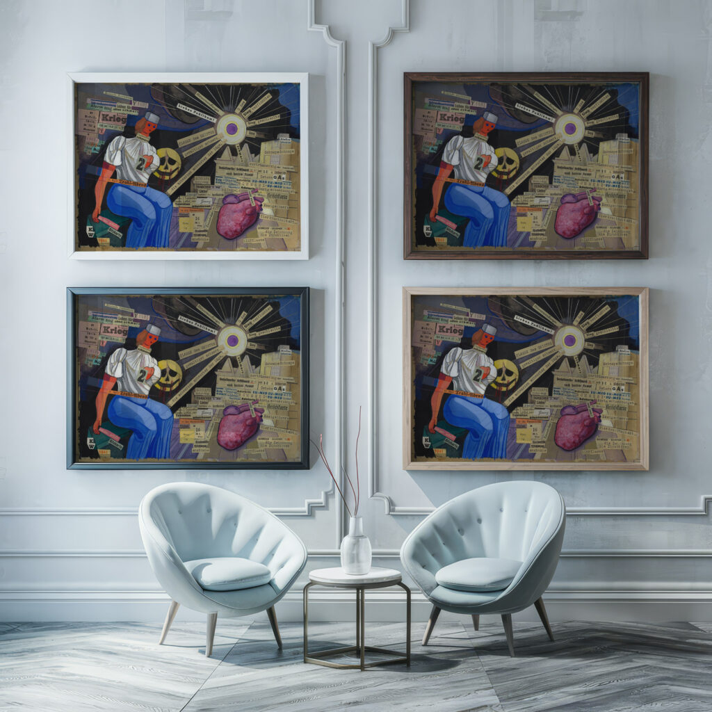 Ohne Titel Schmerz 1941 Karl Wiener framed posters mockup