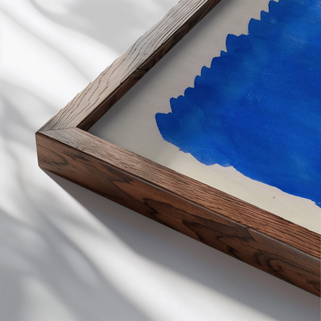 Ohne Titel Skizzen 10 Blatter I 1923 Karl Wiener close up dark wood mockup