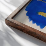 Ohne Titel Skizzen 10 Blatter II 1923 Karl Wiener close up dark wood mockup