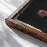 Ohne Titel V around 1932 Karl Wiener close up dark wood mockup