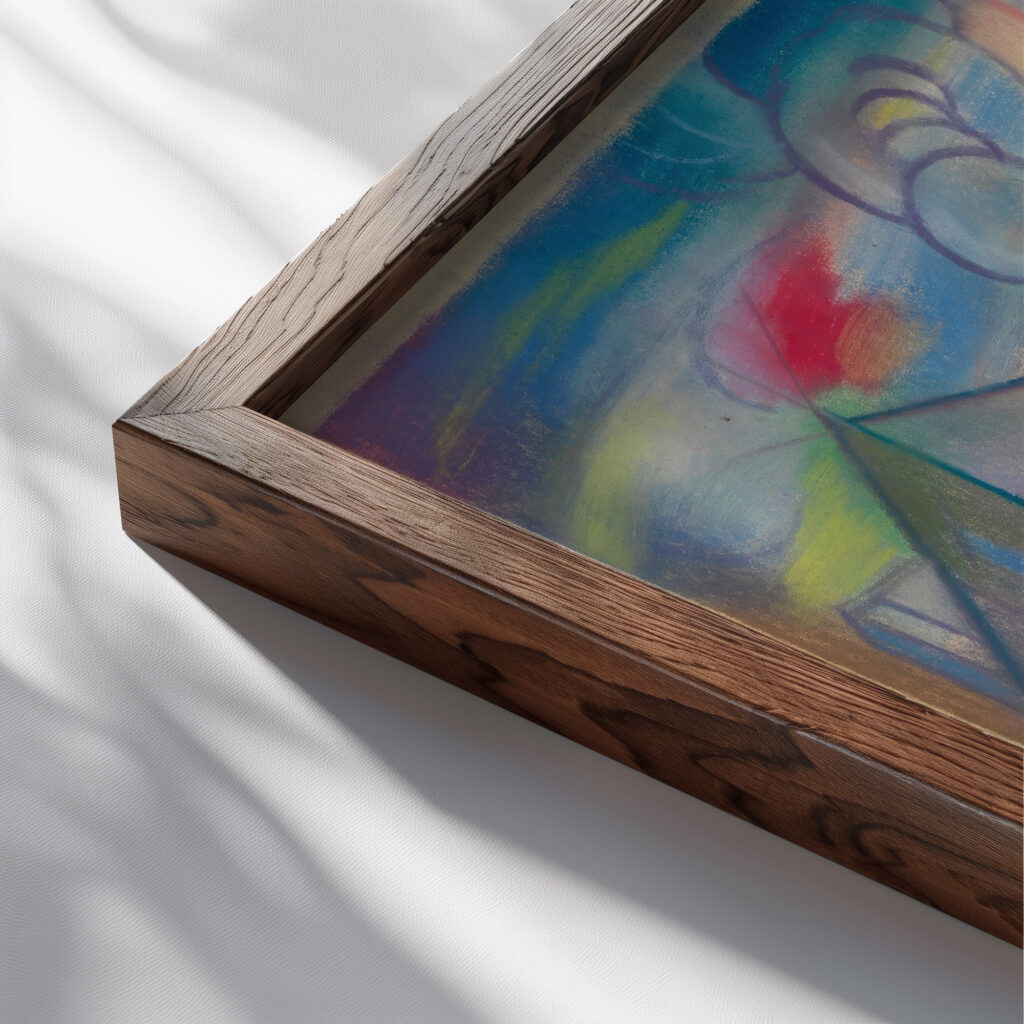 Ohne Titel VI around 1940 Karl Wiener 1 close up dark wood mockup