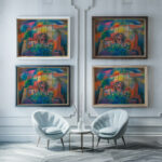 Ohne Titel VI around 1940 Karl Wiener framed posters mockup