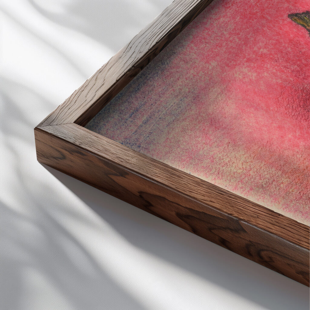 Ohne Titel VIII 1942 Karl Wiener close up dark wood mockup