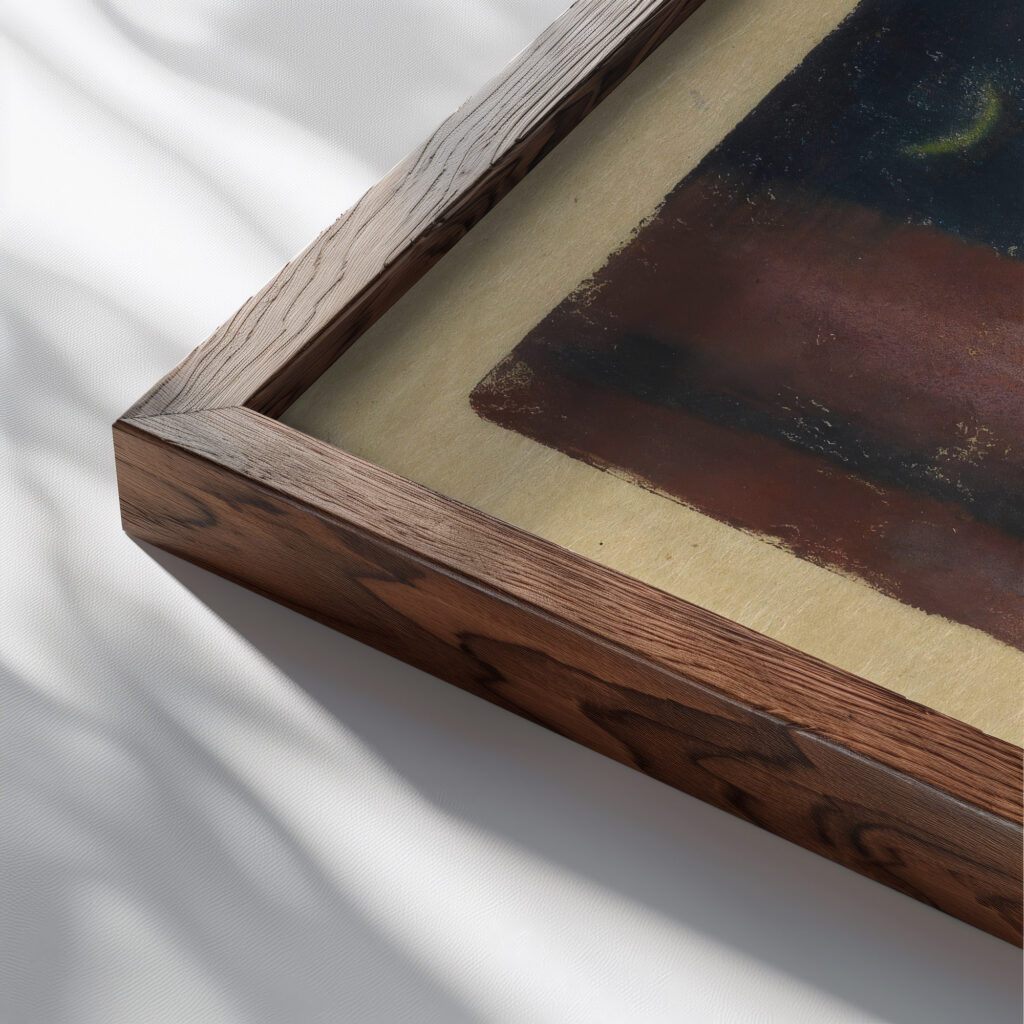 Ohne Titel around 1930 Karl Wiener close up dark wood mockup