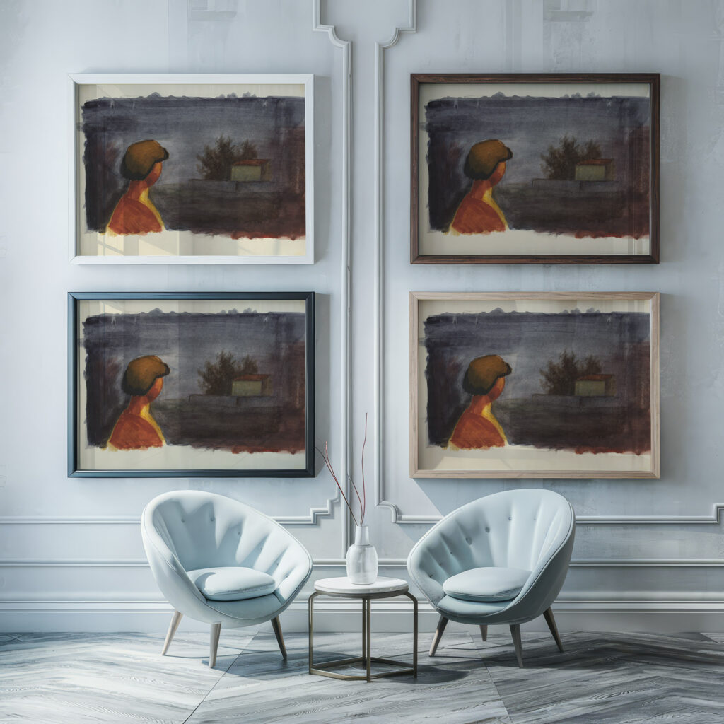 Ohne Titel around 1931 Karl Wiener framed posters mockup