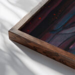 Ohne Titel aus ‘Die 150 Blatter II 1940 Karl Wiener close up dark wood mockup