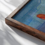 Ohne Titel aus ‘Die 150 Blatter X 1940 Karl Wiener close up dark wood mockup