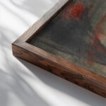 Ohne Titel aus ‘Die 150 Blatter XIII 1940 Karl Wiener close up dark wood mockup