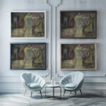 Ohne Titel aus ‘Die 150 Blatter XX 1940 Karl Wiener framed posters mockup