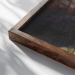 Ohne Titel aus ‘Die 150 Blatter XXII 1940 Karl Wiener close up dark wood mockup