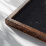 Ohne Titel aus ‘Die 150 Blatter XXIII 1940 Karl Wiener close up dark wood mockup