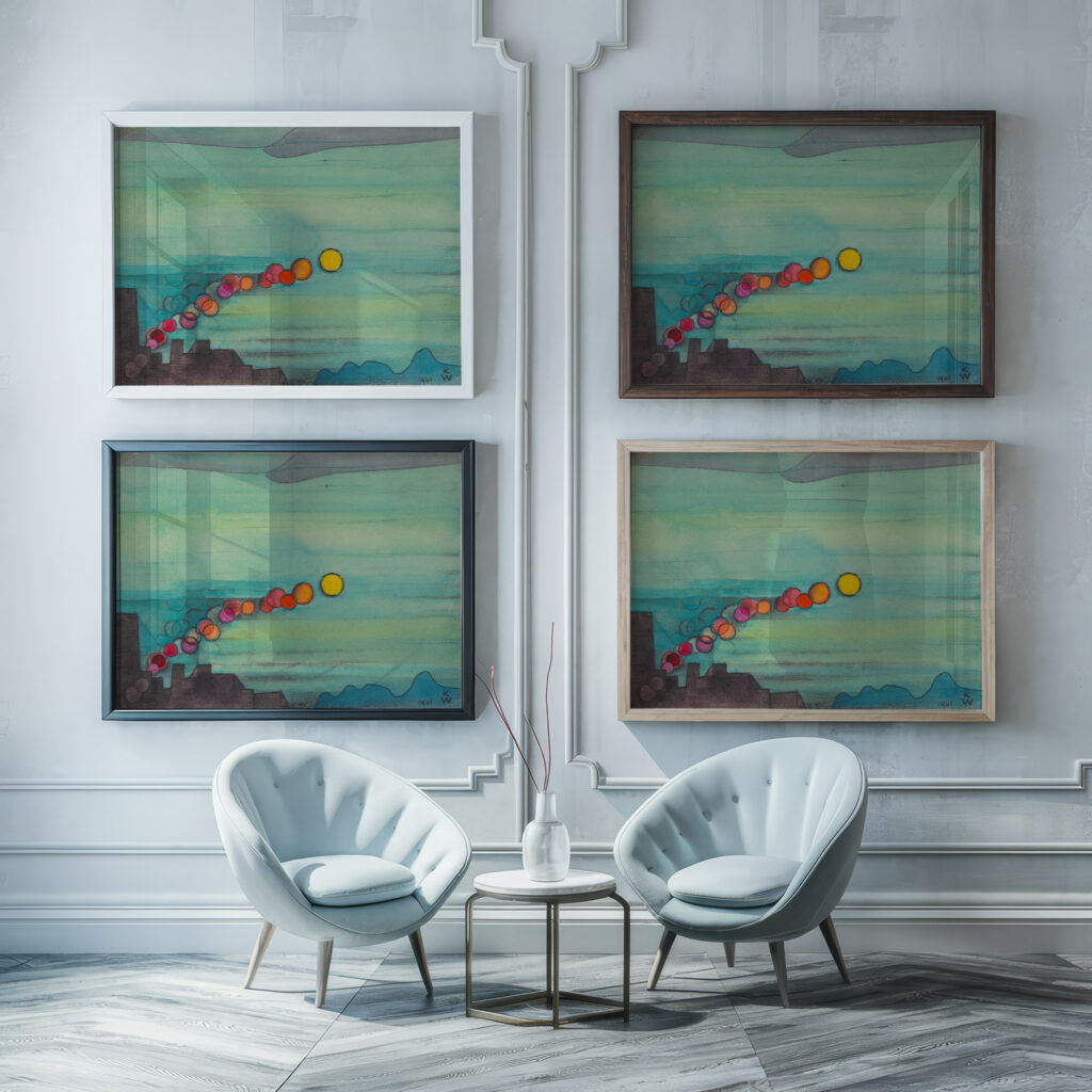 Ohne Titel aus ‘Die 150 Blatter XXVI 1940 Karl Wiener framed posters mockup