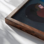 Ohne Titel aus ‘Die 150 Blatter XXX 1940 Karl Wiener close up dark wood mockup