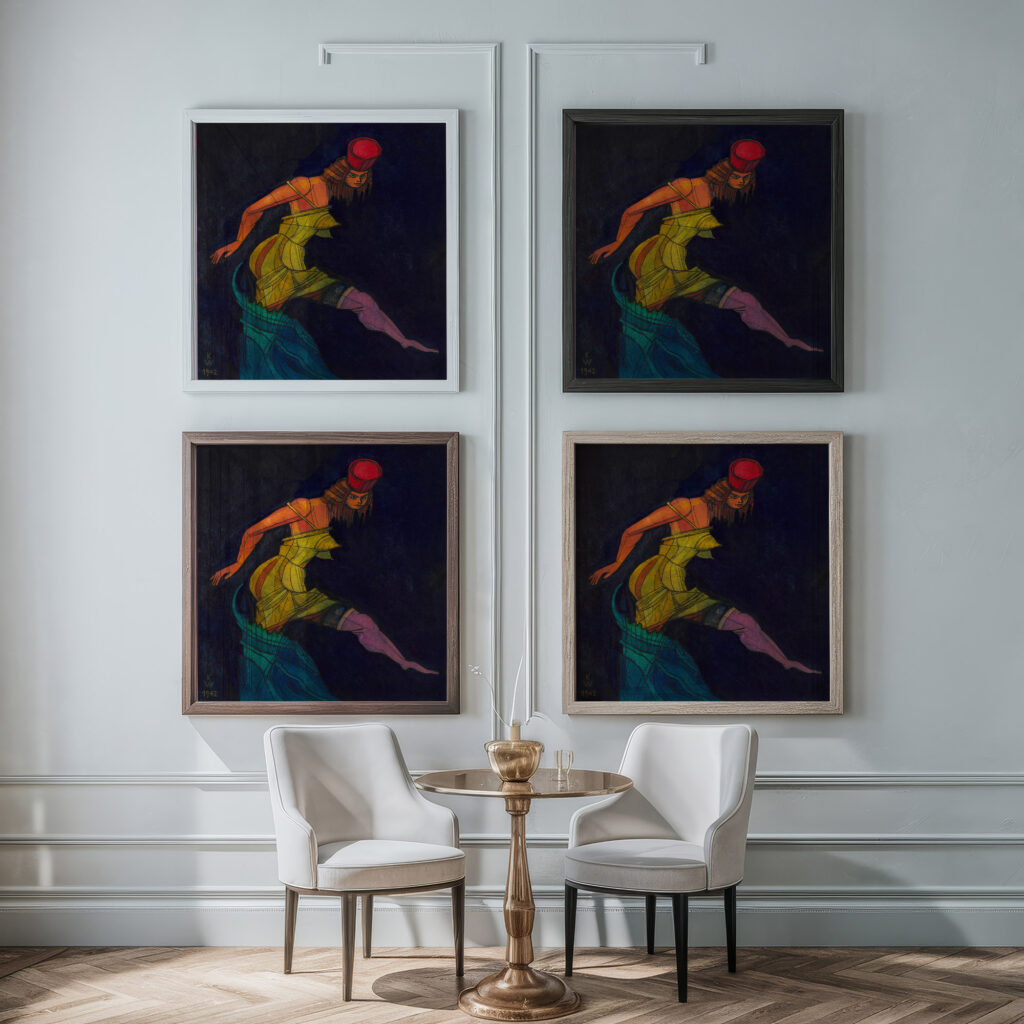 Ohne Titel aus ‘Die 150 Blatter XXXIII 1942 Karl Wiener framed posters mockup