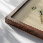 Ohne Titel junge Frau und Tod around 1941 Karl Wiener close up dark wood mockup