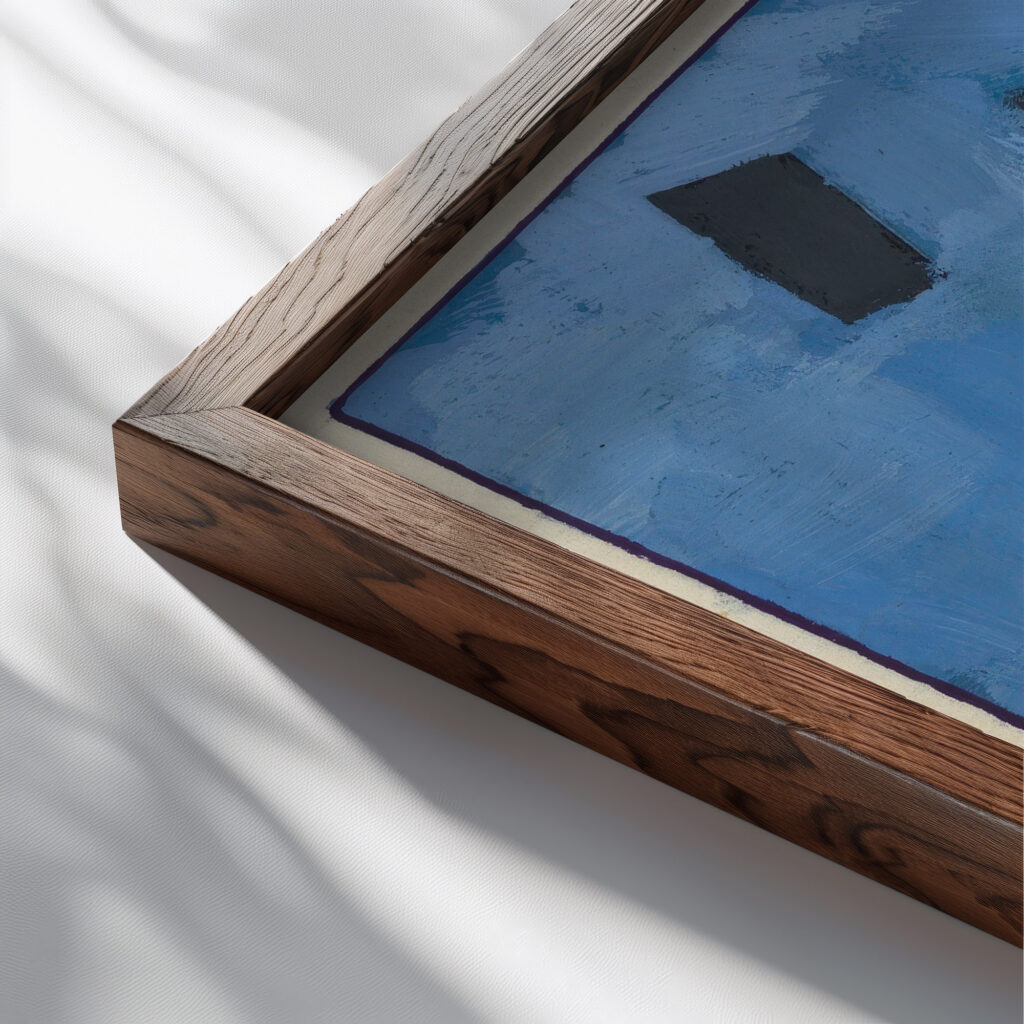 Ohne Titel weibliches Portrat 1943 Karl Wiener close up dark wood mockup