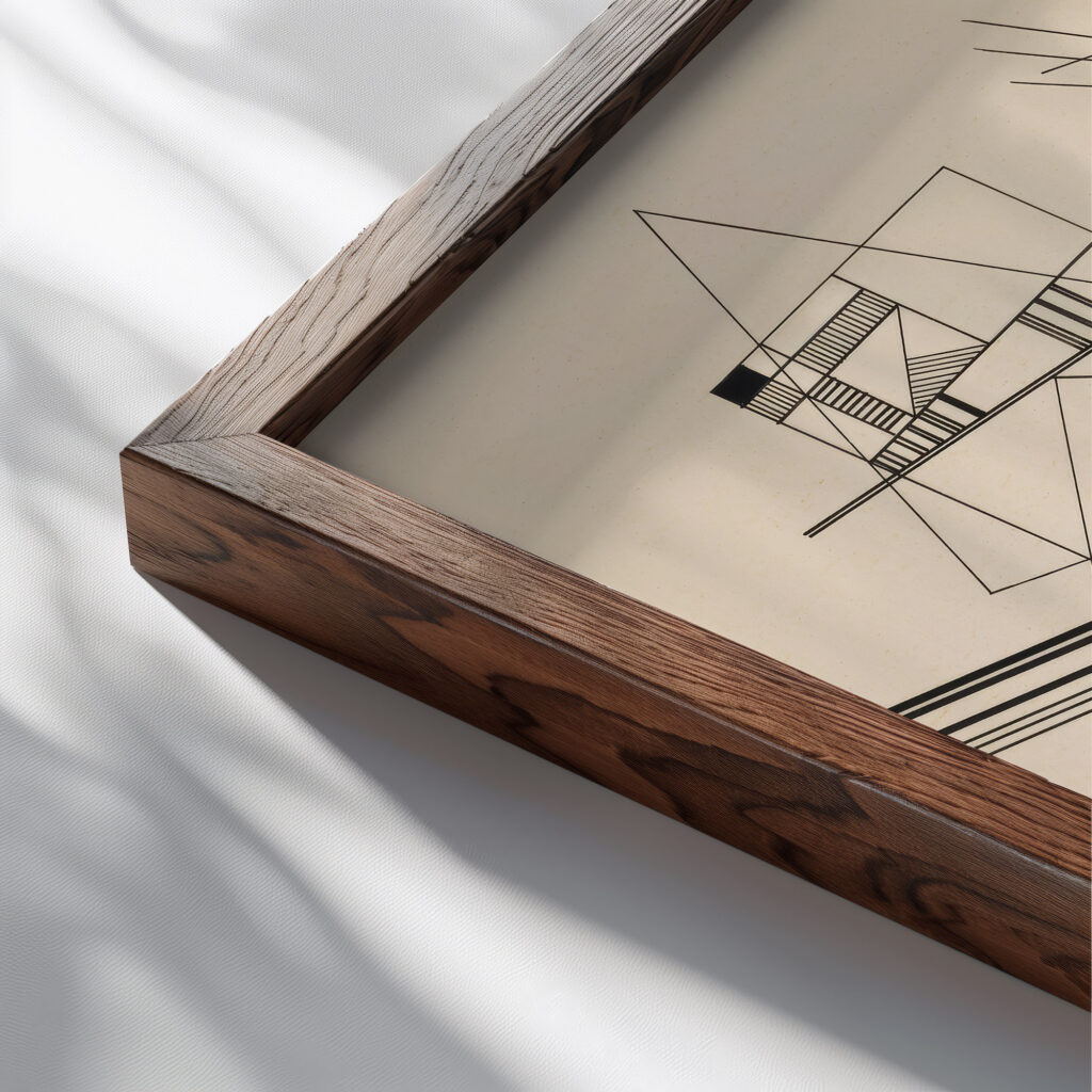 Ohne titel 1925 Wassily Kandinsky close up dark wood mockup