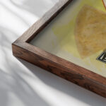 Ohne titel Sonnenberg 1926 Kurt Schwitters close up dark wood mockup