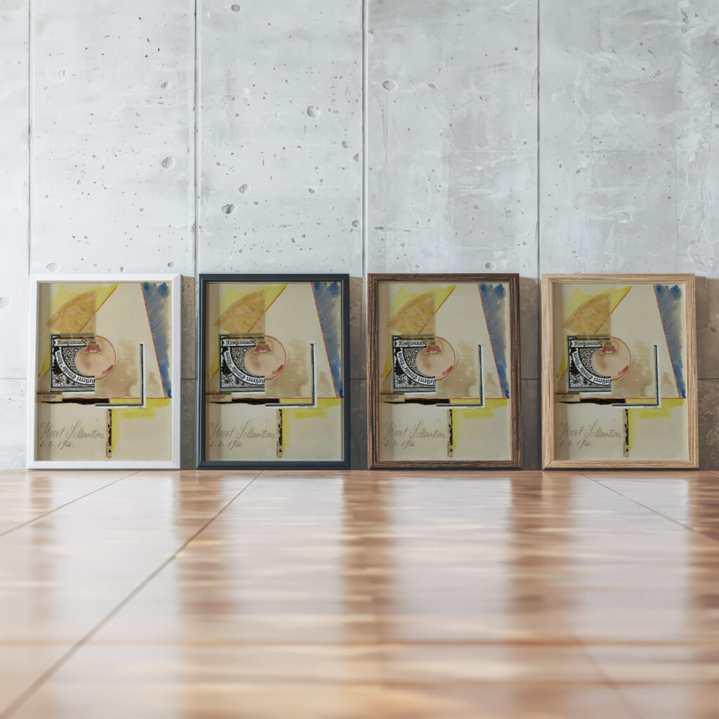 Ohne titel Sonnenberg 1926 Kurt Schwitters framed posters mockup