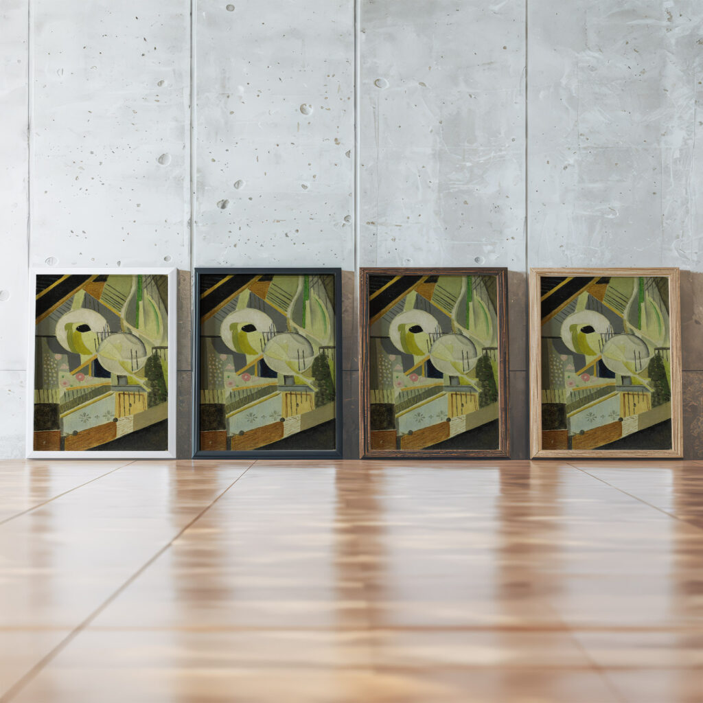 Oiseaux no. 4 1916 Angel Zarraga framed posters mockup