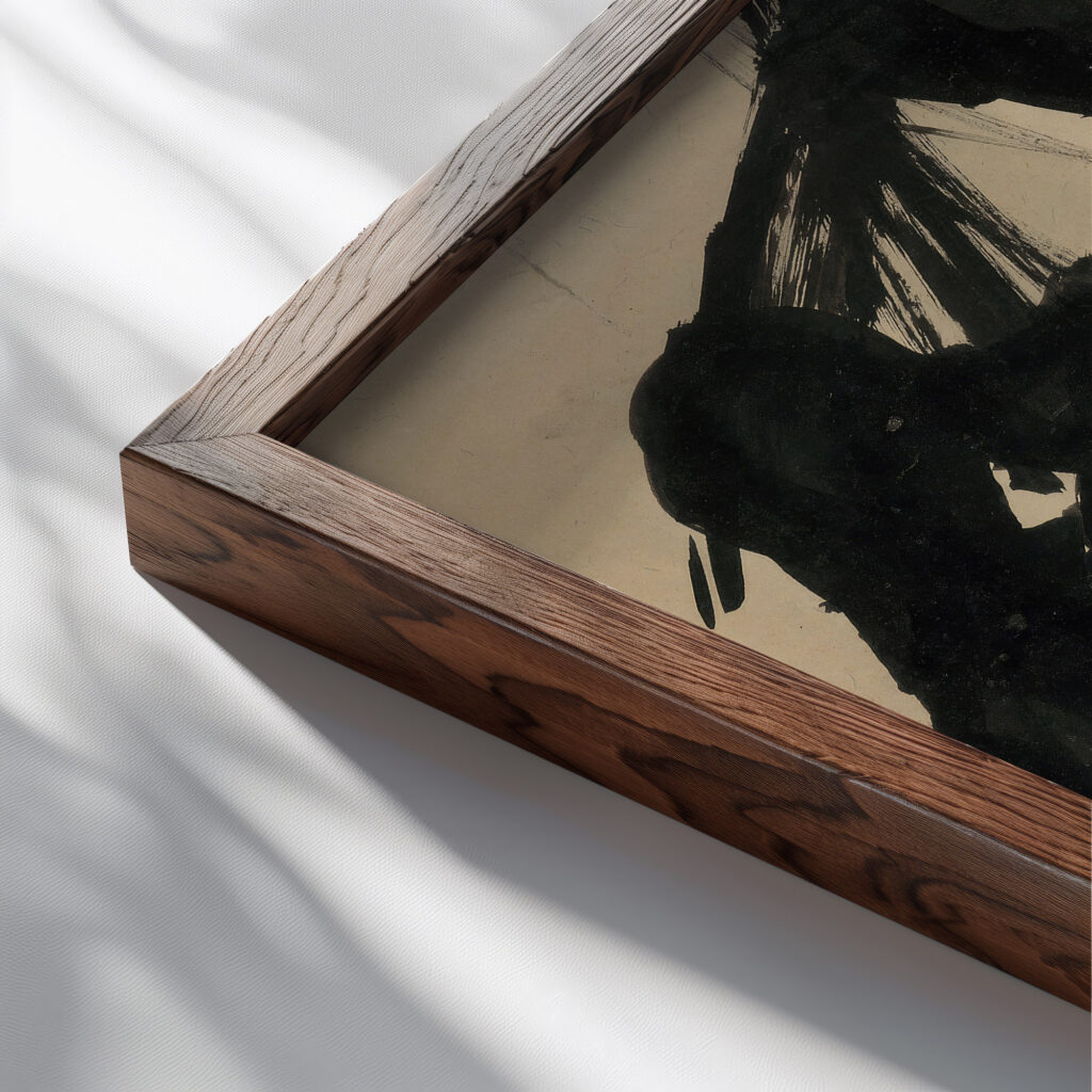 Old Man 1940–1944 Jan Novak close up dark wood mockup