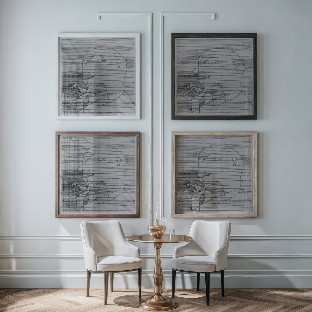 Old Man Counting 1929 Paul Klee framed posters mockup