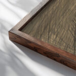 Old Woman Sitting in front of a Cottage 1940–1944 Jan Novak close up dark wood mockup